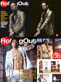 the cover of rollout magazine with a picture of a man in a suit